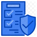 Plano Lista De Verificacao Seguro Protecao Proteger Cobertura Ícone