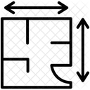 Plano de arquitetura residencial  Ícone