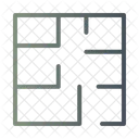 Plano De Planta Diseno Edificio Icono