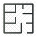 Plano De Planta Diseno Edificio Icono