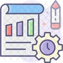 Plano De Trabalho E Tempo Plano De Trabalho Gerenciamento De Planejamento De Trabalho Ícone