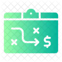 Plano Estrategico Dinheiro Estrategia De Negocios Ícone