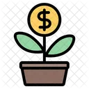 Money Plant Bank Icon