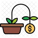 Plant Investment Money Icon