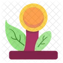 Plant Coin Marketing Icon