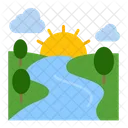 Mountain Forest River Icon