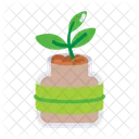 Growing Leaves Plant Jar Plant Pot Icon