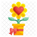 Plant Love Flower Heart Icon