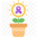 Plant Pot Floral Ribbon Icon