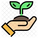Planta Hoja Mano Icono