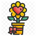 Amor De Planta Flor Corazon Icon