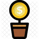 Negocios Planta Dolar Icon