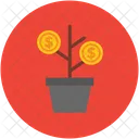 Dinero Planta Negocios Icono