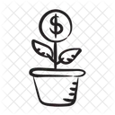 Planta De Dinero Crecimiento Del Dinero Desarrollo Empresarial Icon