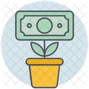 Negocios Dinero Planta Icono