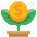 Planta De Dinero Arbol Crecimiento Icono