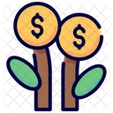 Planta Moeda Dolar Ícone