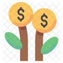 Planta Moeda Dolar Ícone