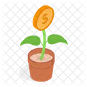 Dinero Planta Finanzas Icon