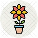 Plante Floraison Pot Icon