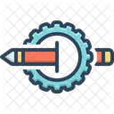 Engrenage Reglage Crayon Icône