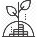 Plante Argent Croissance Icône