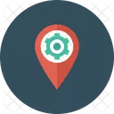 Cog Gps Localisationpin Icône