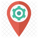 Cog Gps Localisationpin Icône