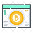 Plantilla Bitcoin Bitcoin Dinero Icono