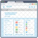 Blog Web Estructura Alambrica Web Diseno Web Icono