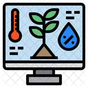 Monitor Temperature Plants Icon