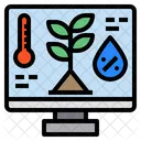 Monitor Temperature Plants Icon