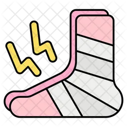Plastered foot  Icon