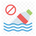 Plastic Bottle Pollution Icon