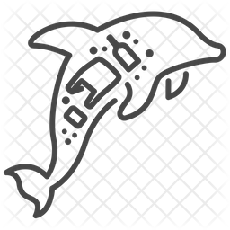 Plastic In Fish Icon