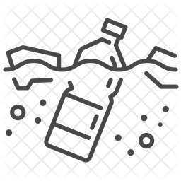 Plastic In Ocean Icon