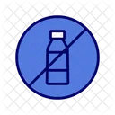 Plastic Prohibited No Plastic Bottle Icon