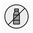 Plastic Prohibited No Plastic Bottle Icon