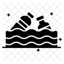 Plastikverschmutzung Umweltverschmutzung Mullverschmutzung Symbol