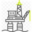 Plataforma Offshore Petroleo Ícone