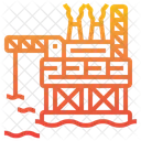 Plataforma Petroleo Combustible Icono