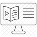 Icone Plataforma De Aprendizagem Thinline Ícone