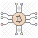 Icone De Cor Linear Da Plataforma De Mineracao De Criptografia Ícone