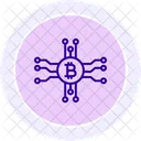 Icono De Linea De Plataforma De Mineria De Criptomonedas Icono