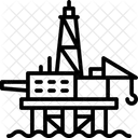 Plataforma De Petroleo Usina Poluicao Ícone