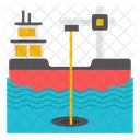 Plataforma De Petroleo Refinaria Perfuracao De Petroleo Ícone