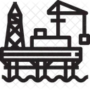 Plataforma De Petroleo Refinaria De Petroleo Fabrica De Petroleo Ícone