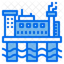 Plataforma De Petroleo Mar Energia Ícone