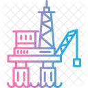 Plataforma De Petroleo Offshore Industria Petrolifera Ícone