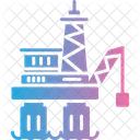 Plataforma De Petroleo Offshore Industria Petrolifera Ícone